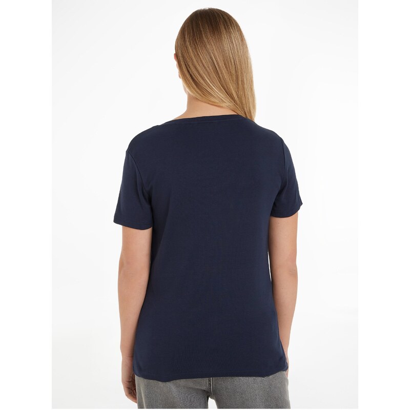 Tmavě modré dámské tričko Tommy Hilfiger - Dámské