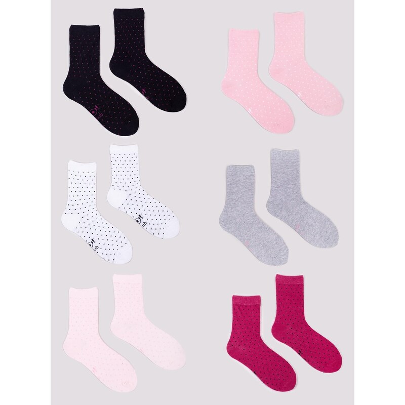 Yoclub Kids's Girls' Socks 6-Pack SKA-0128G-AA00