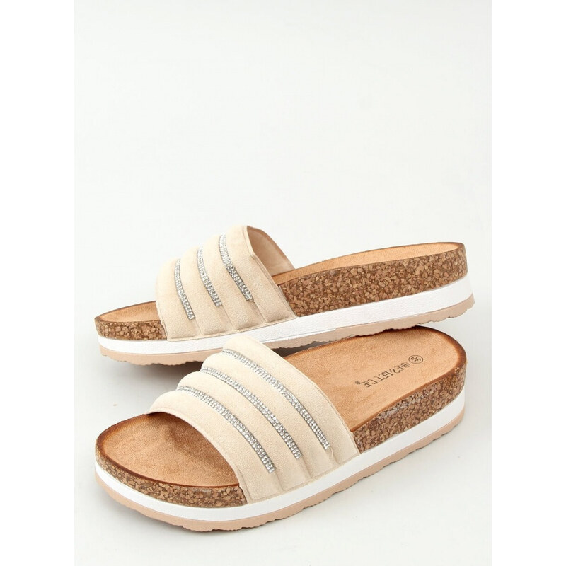 SEASTAR Dámské nazouváky LS018 Béžovo-hnědá - BESTELLE 83732840