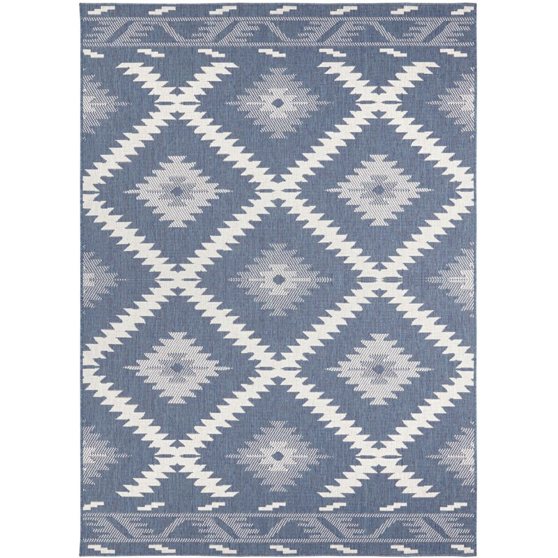 NORTHRUGS - Hanse Home koberce Kusový koberec Twin Supreme 103430 Malibu blue creme – na ven i na doma - 80x150 cm