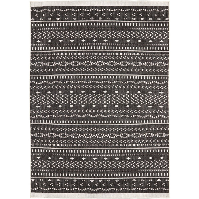 NORTHRUGS - Hanse Home koberce Kusový koberec Twin Supreme 103438 Kuba black creme – na ven i na doma - 160x230 cm