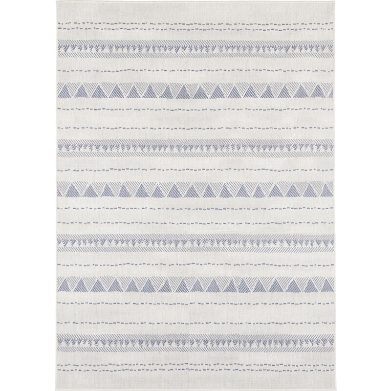 NORTHRUGS - Hanse Home koberce Kusový koberec Twin Supreme 103752 Bahamas Cream/Blue – na ven i na doma - 80x250 cm