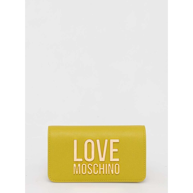 Peněženka Love Moschino zelená barva