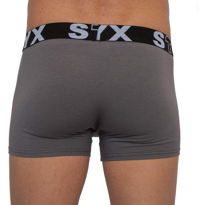 3PACK pánské boxerky Styx sportovní guma nadrozměr tmavě šedé (R10636363) 4