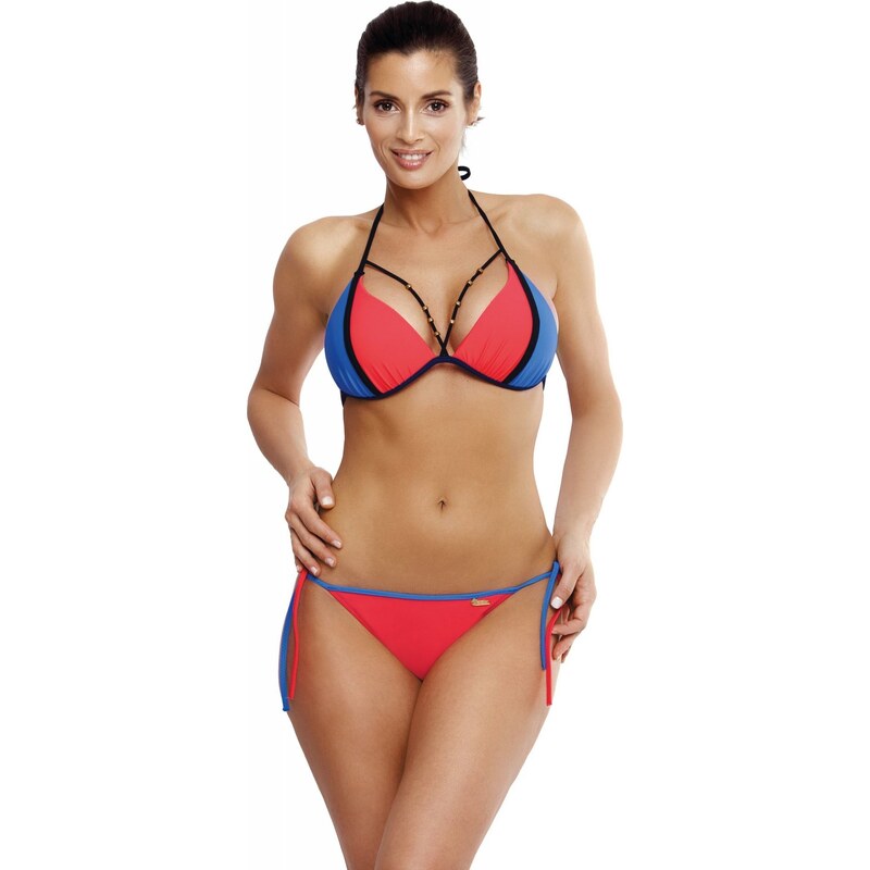 MARKO COLLECTION Červeno-modré bikiny Lara Nectarine Ortensia
