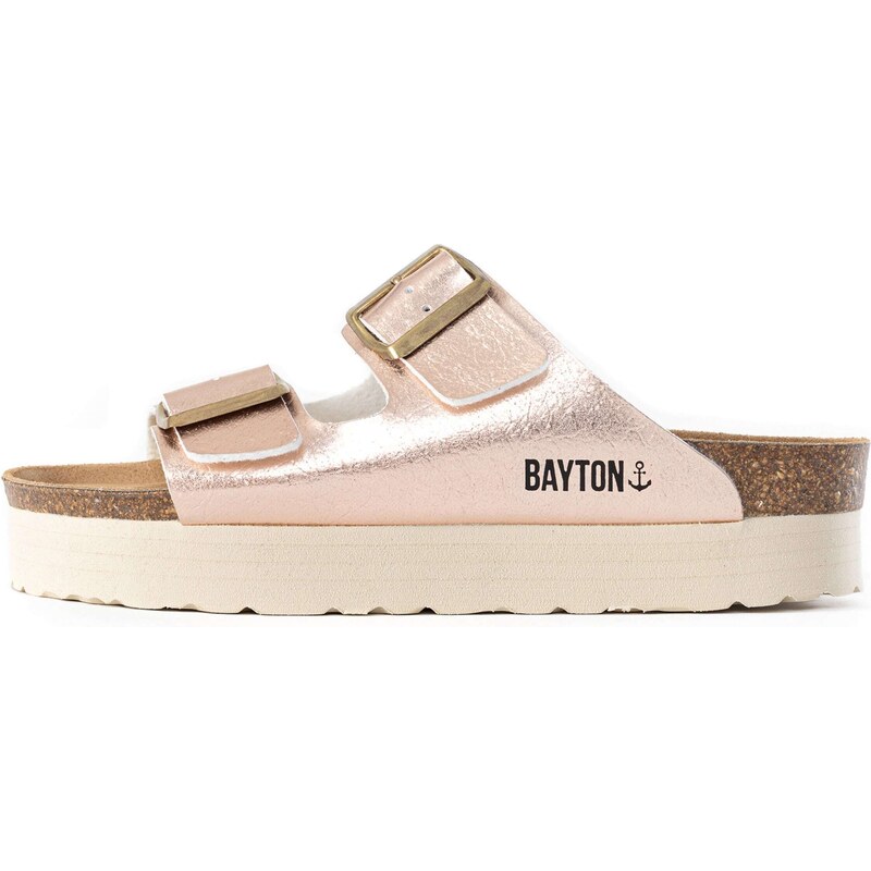 Bayton Pantofle Japet růžově zlatá / růžová / černá