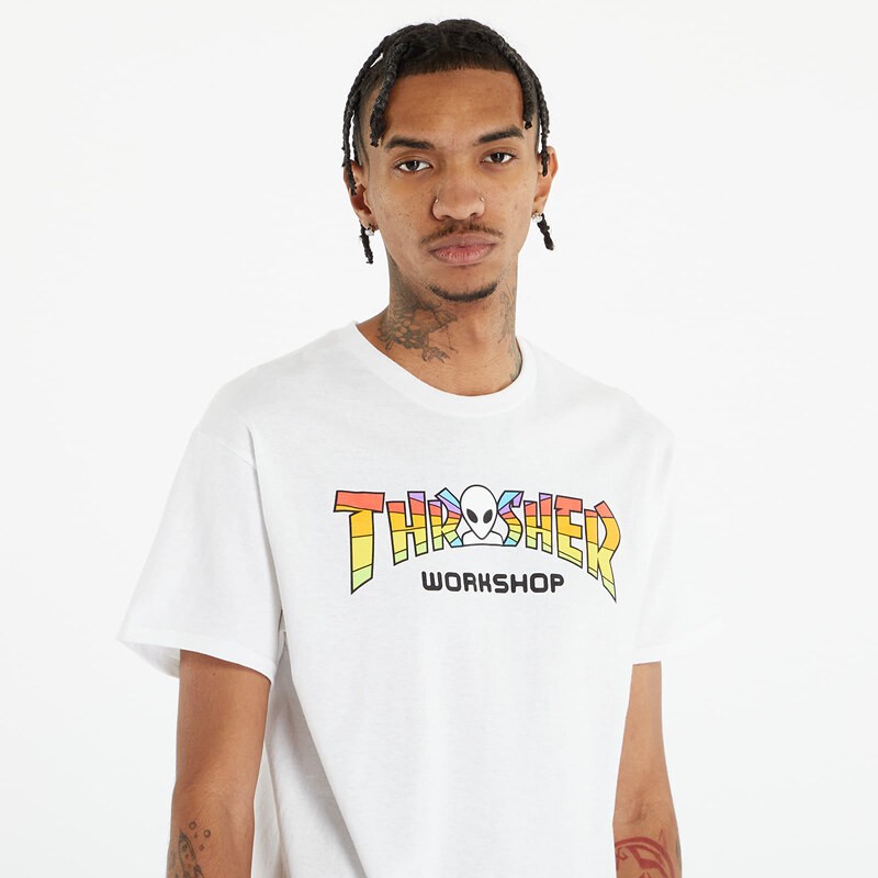 Pánské tričko Thrasher x AWS Spectrum T-shirt White