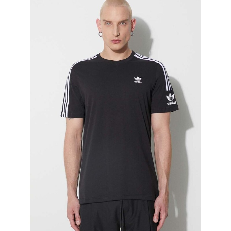 Bavlněné tričko adidas Originals černá barva, s aplikací, IA6344-BLACK