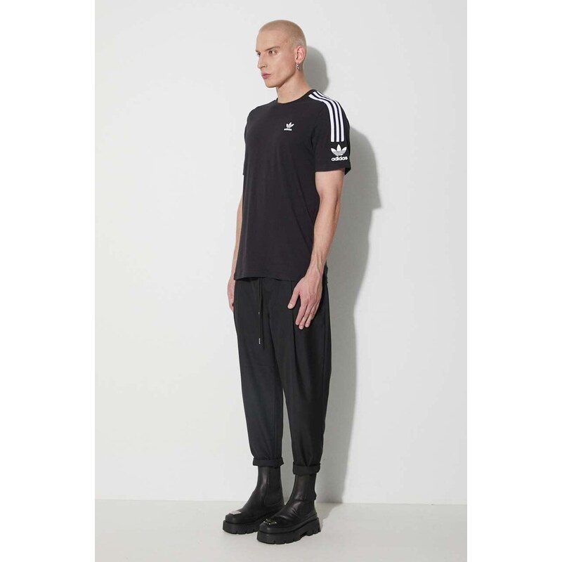 Bavlněné tričko adidas Originals černá barva, s aplikací, IA6344-BLACK