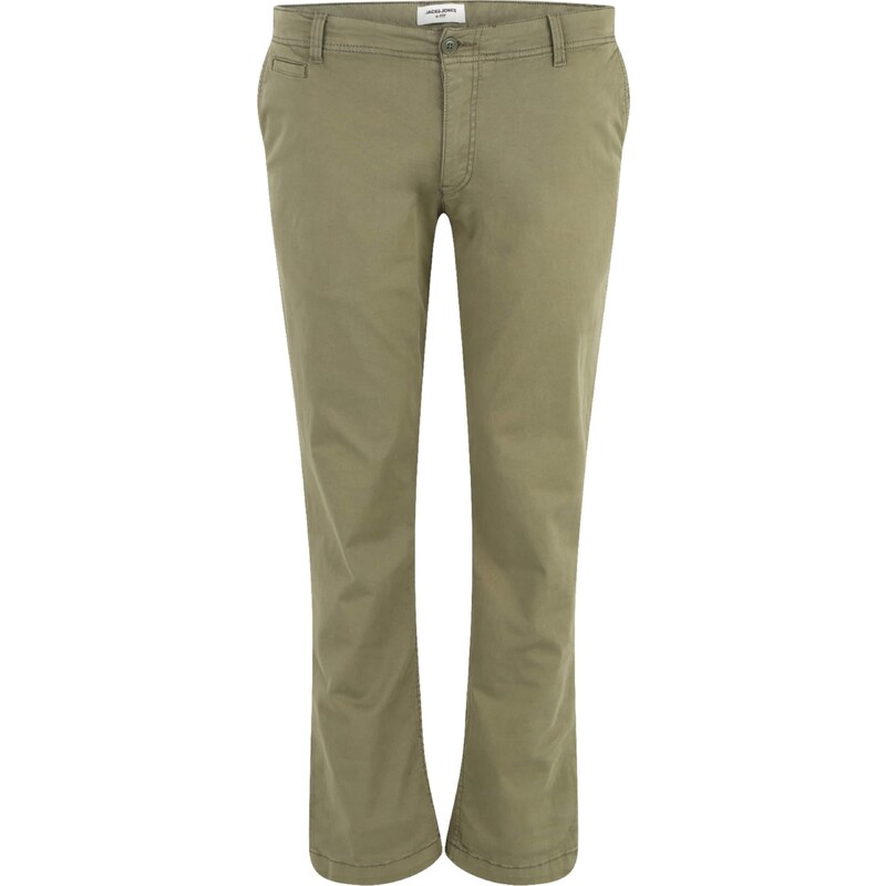 Jack & Jones Plus Kalhoty Ace Harlow olivová