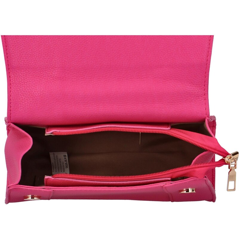 MaxFly Elegantní dámská koženková kabelka do ruky Lokera, výrazná růžová