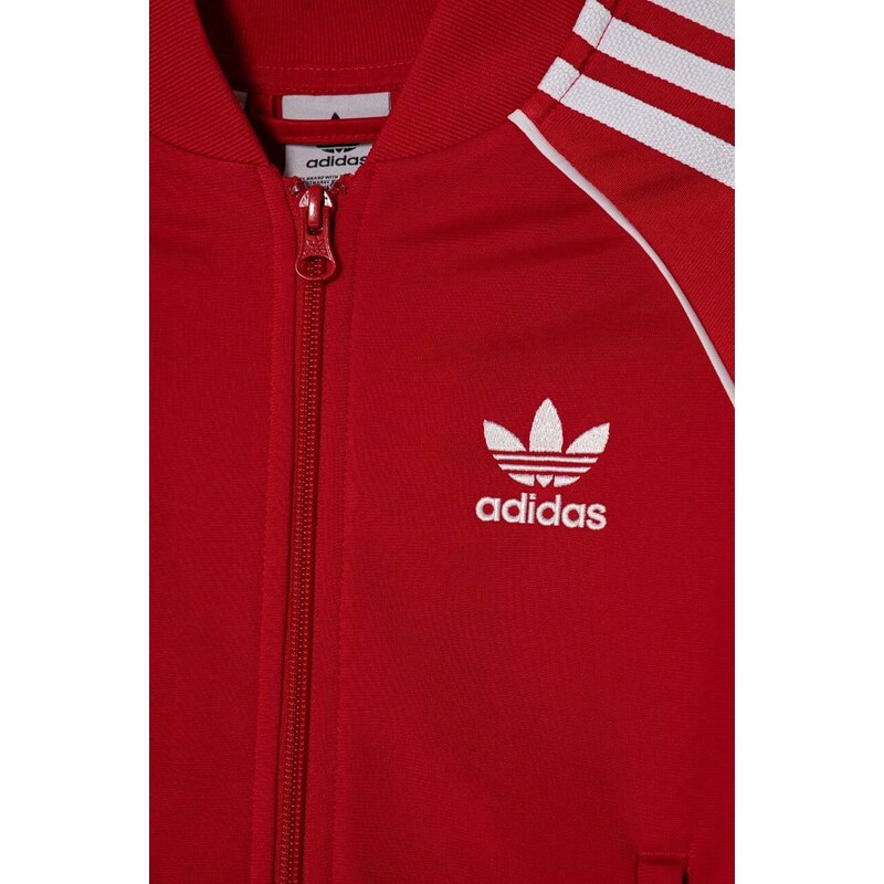 Dětská mikina adidas Originals červená barva, s aplikací