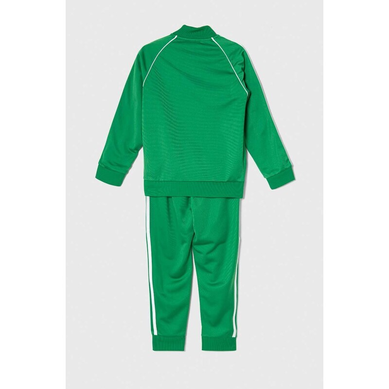 Dětská tepláková souprava adidas Originals zelená barva