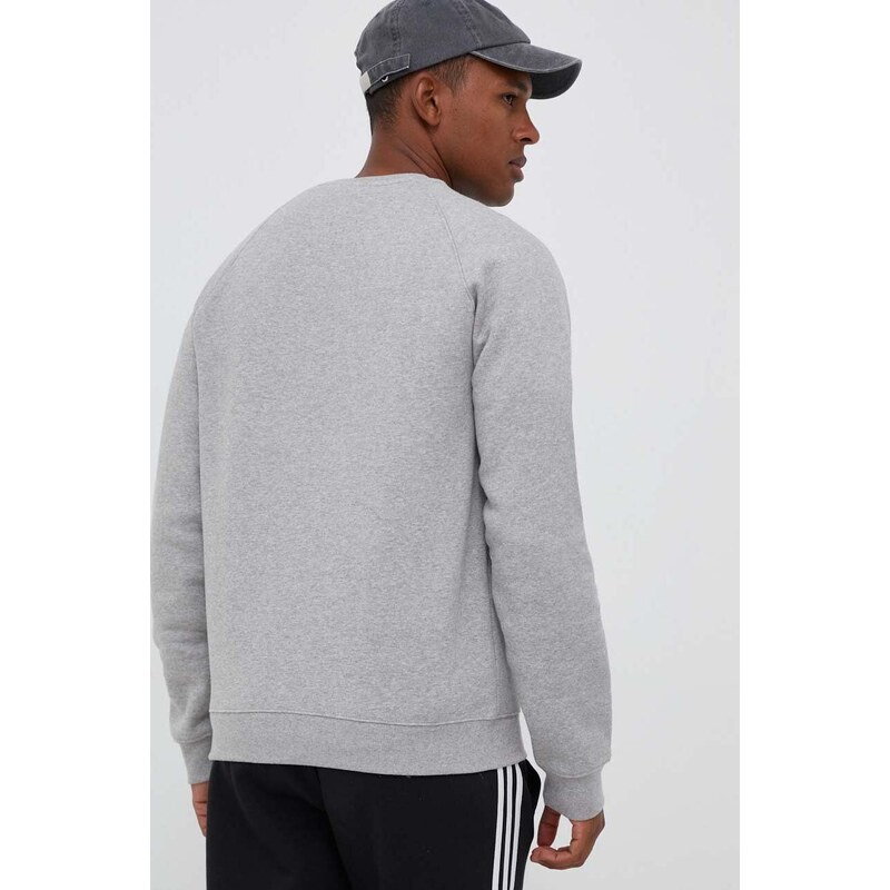 Mikina adidas Originals Trefoil Essentials pánská, šedá barva, melanžová, IM4537