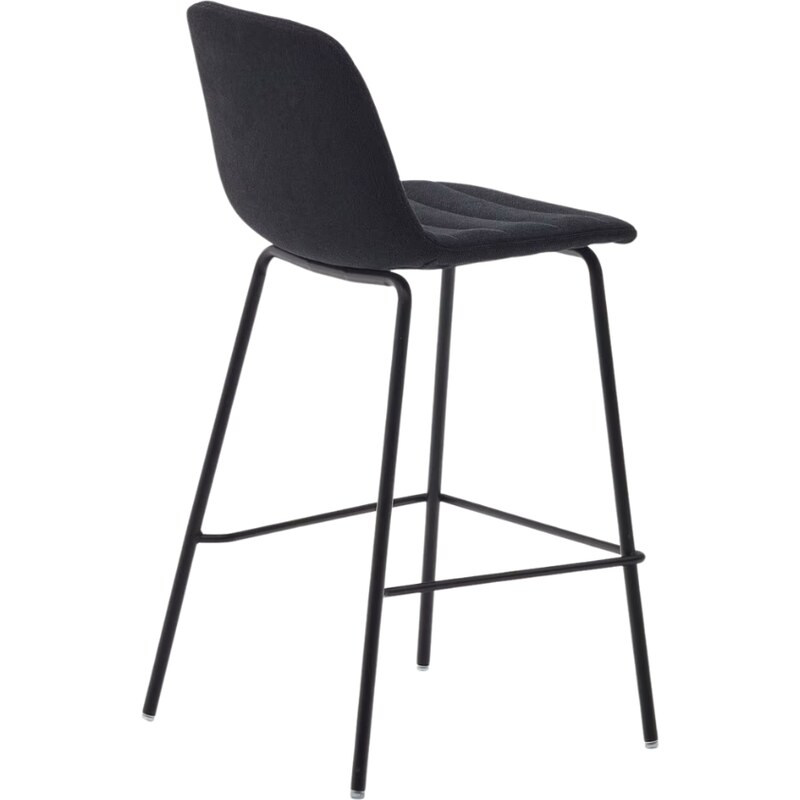 Černá čalouněná barová židle Kave Home Zunilda 65 cm