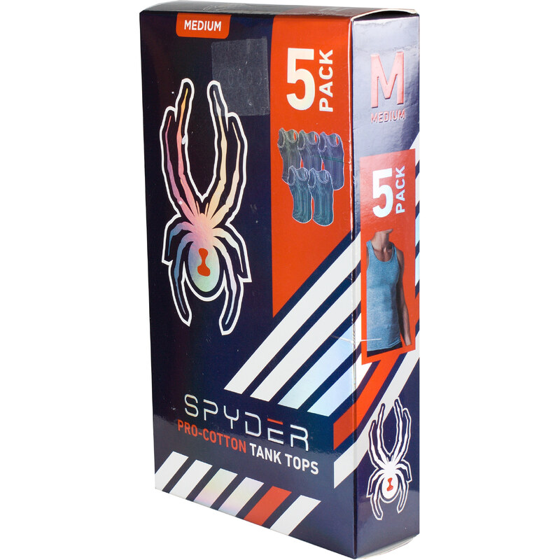 5PACK SPYDER sada 5x pánské sportovní tílko tričko PRO Cotton tee