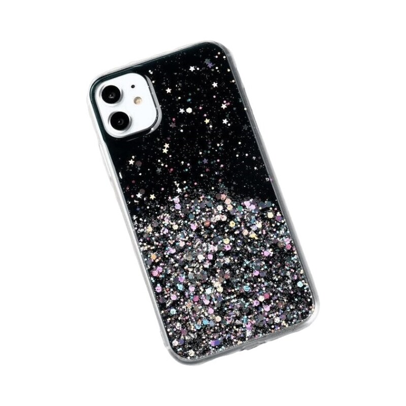 WOZINSKY Wozinsky Star Glitter silikonové pouzdro pro Apple iPhone 11 černá