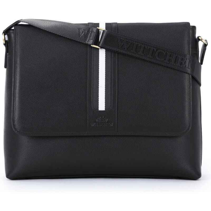 Pánská kožená taška na notebook 15,6" Wittchen, černá, přírodní kůže