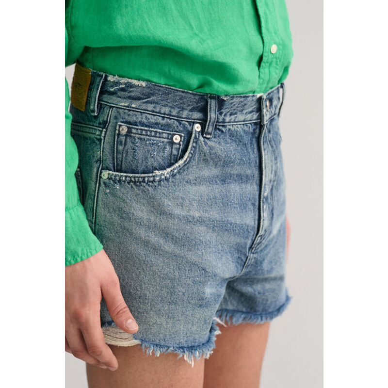 ŠORTKY GANT RAW HEM JEANS SHORTS modrá 31