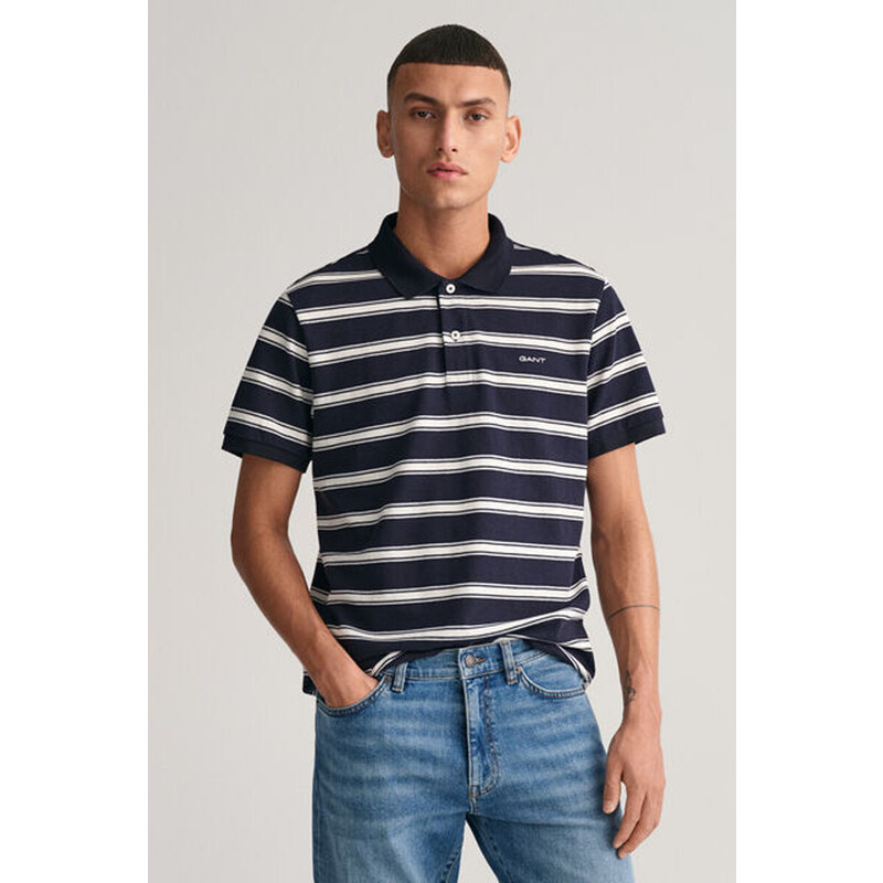 POLOKOŠILE GANT STRIPE SS POLO modrá S