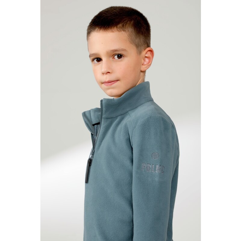 POIVRE BLANC W22-1550-JRBY MICRO FLEECE SWEATER THUNDER GREY