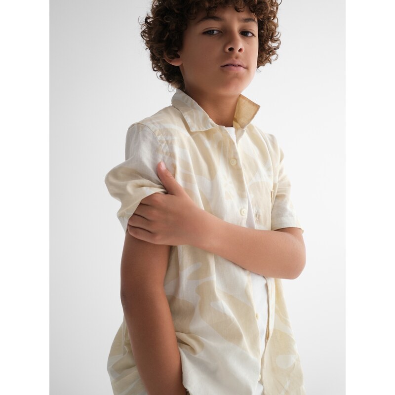 GAP Dětská lněná košile oxford - Kluci