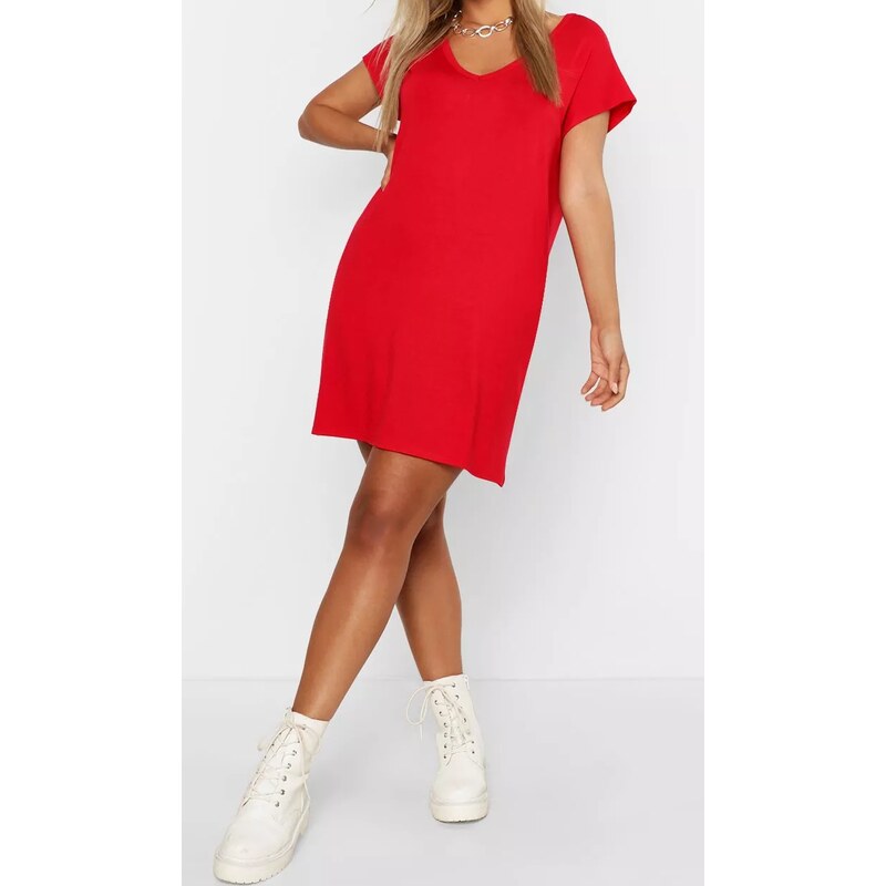 Červené šaty Boohoo, velikost 54