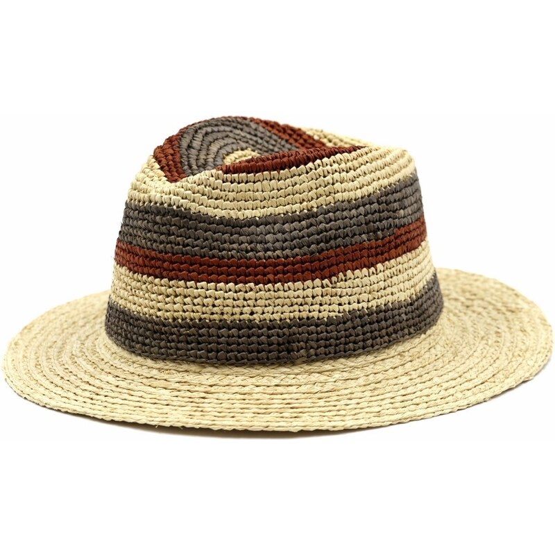 Letní slaměný klobouk Fedora - Marone