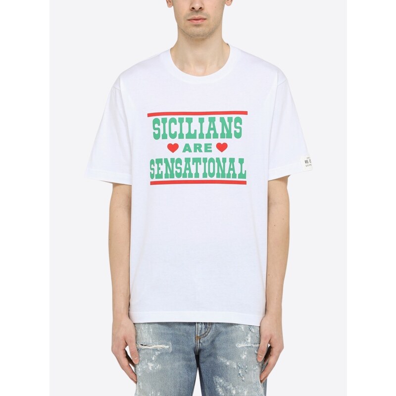 DOLCE & GABBANA Sicilians White tričko