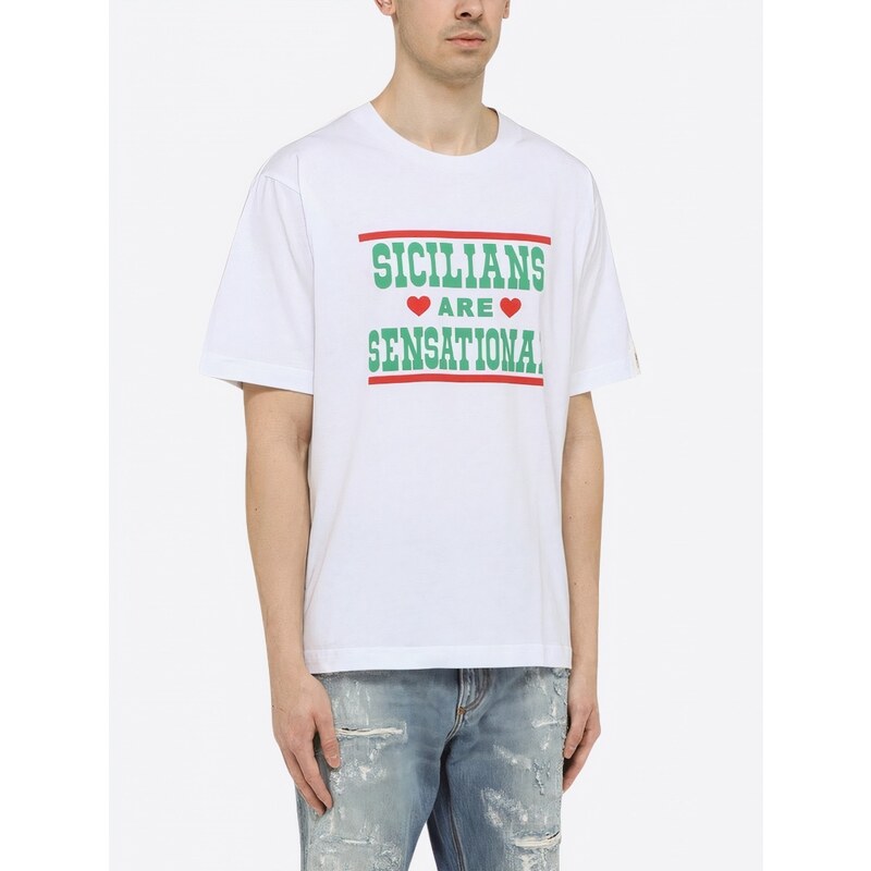 DOLCE & GABBANA Sicilians White tričko