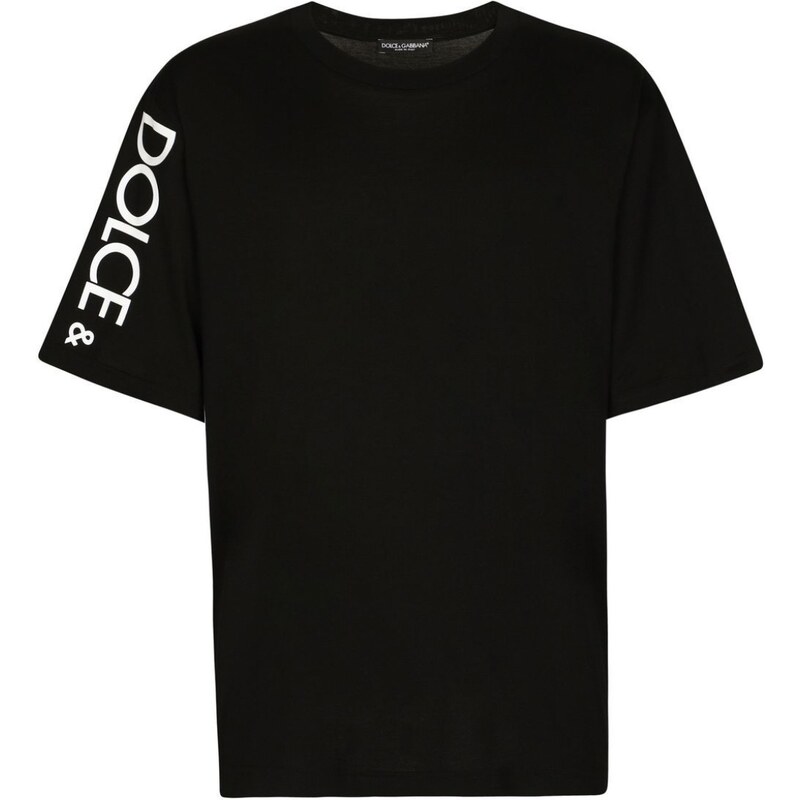 DOLCE & GABBANA Aside Logo Black tričko