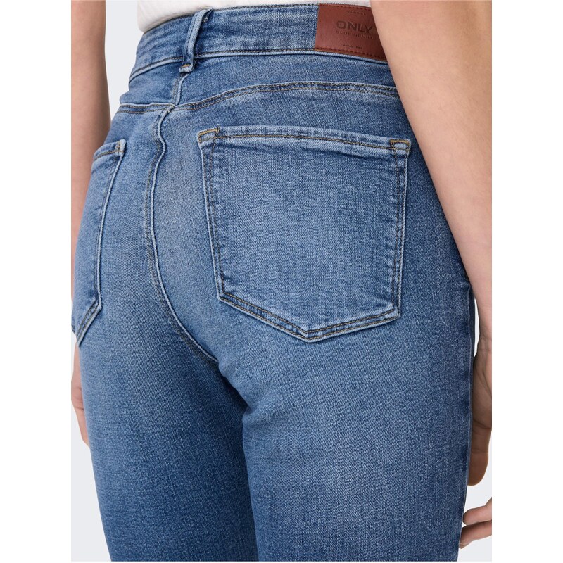 Modré dámské straight fit džíny ONLY Emily - Dámské