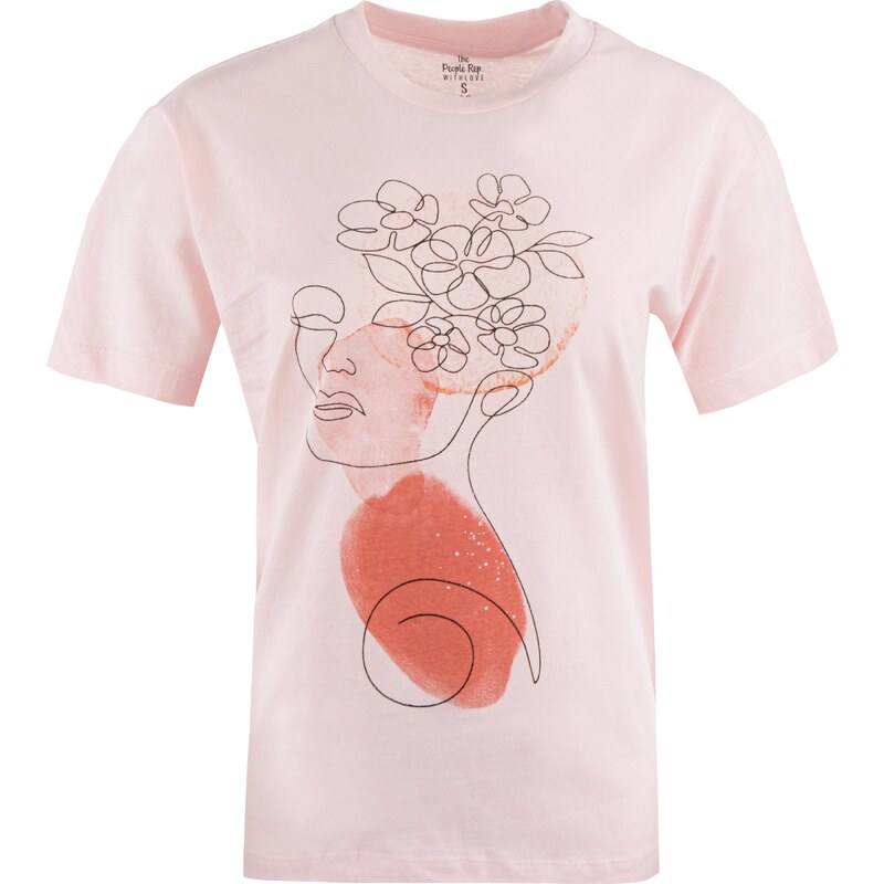 Dámské triko THE PEOPLE REP. Marilena light pink S 109626494