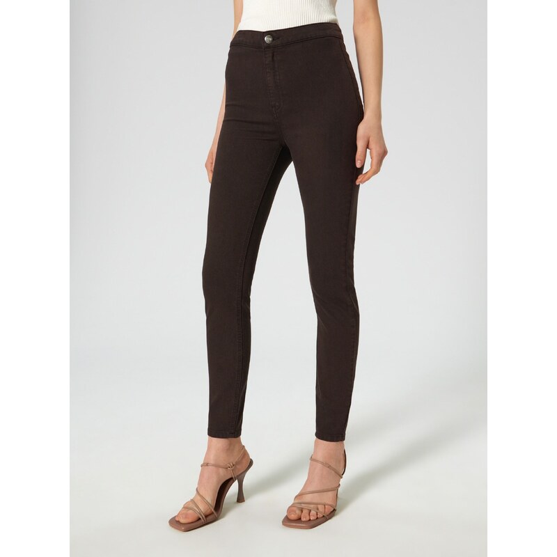 Sinsay - Džegíny skinny high waist - dark grey jeans