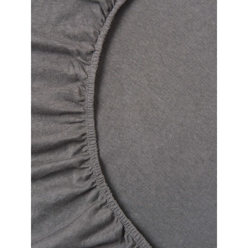 Sinsay - Napínací prostěradlo z bavlněného jersey s gumou - šedá
