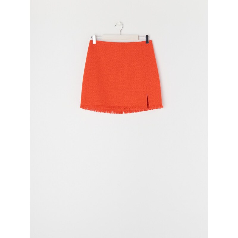 Sinsay - Mini sukně z vlněné směsi - oranžová
