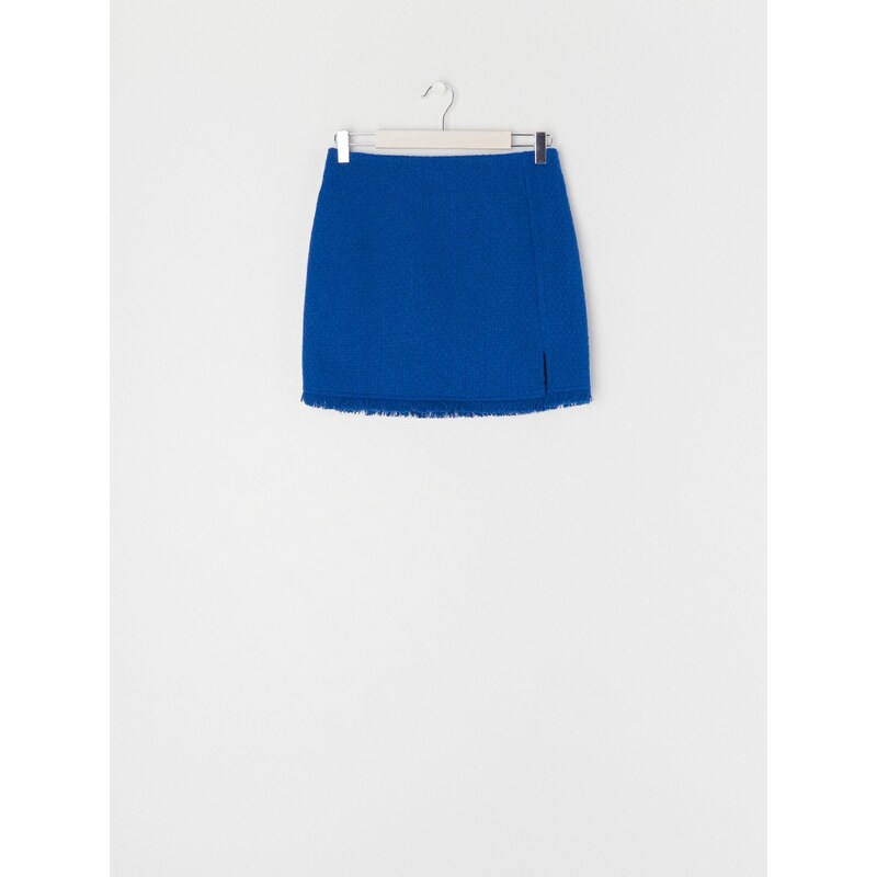 Sinsay - Mini sukně z vlněné směsi - modrá