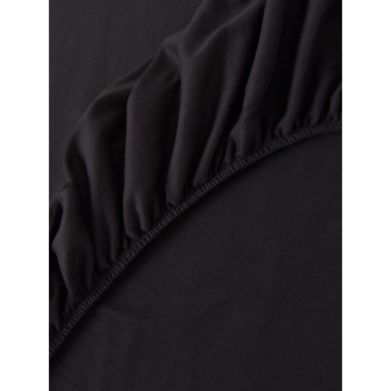 Sinsay - Napínací prostěradlo z bavlněného jersey s gumou - černá