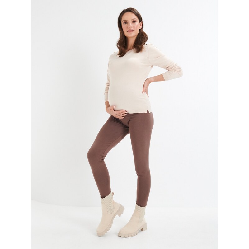 Sinsay - Svetr s dekorativními knoflíky - béžová 72305463