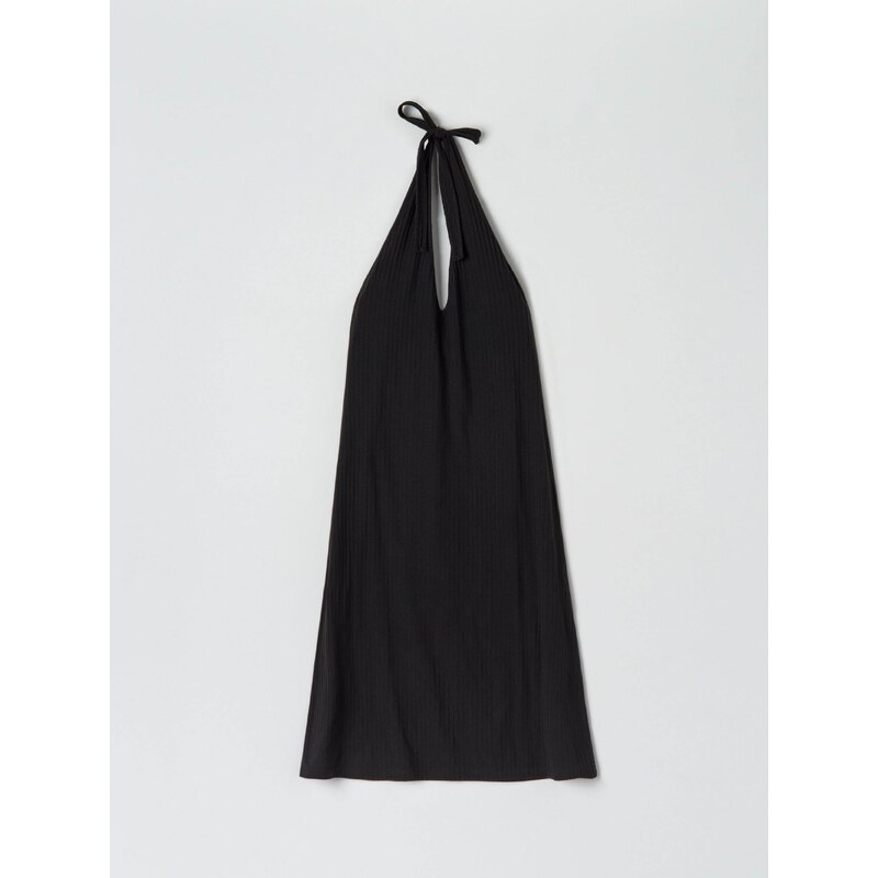 Sinsay - Midi šaty s ozdobným vázáním - černá