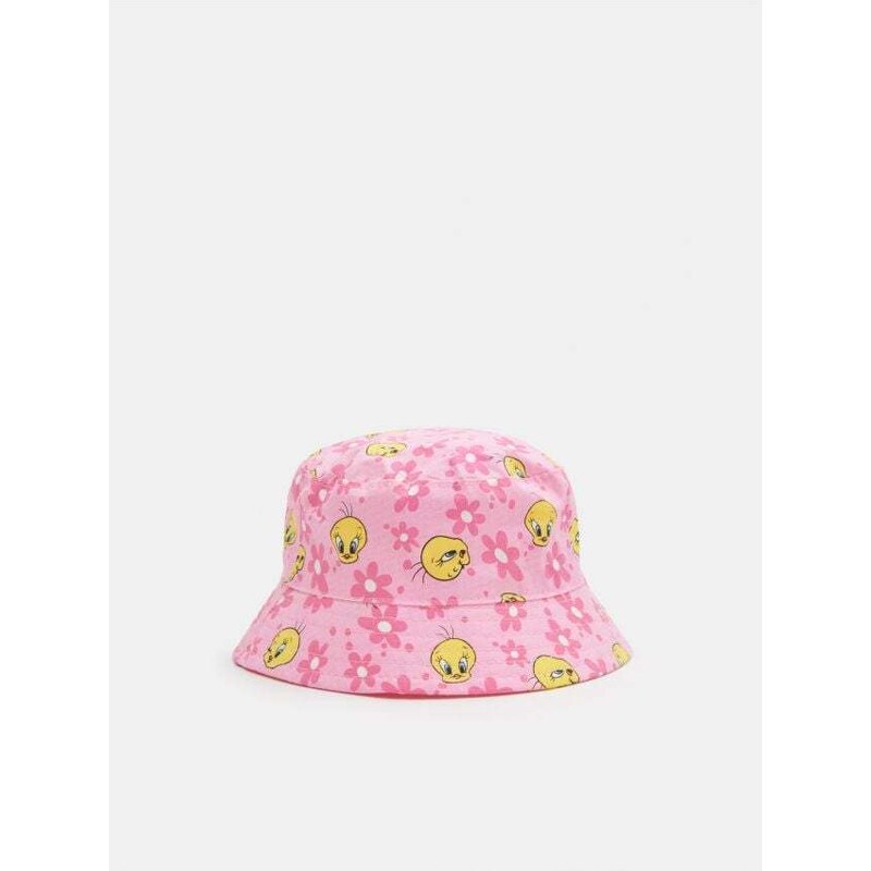 Sinsay - Klobouk bucket hat Looney Tunes - pastelová růžová