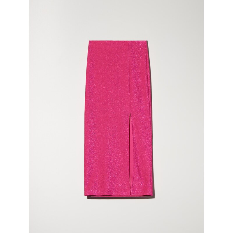 Sinsay - Třpytivá midi sukně - sytě růžová
