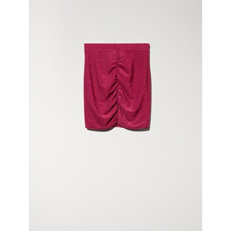 Sinsay - Nabíraná mini sukně - sytě růžová