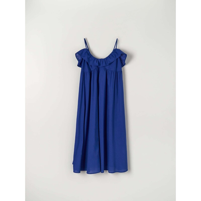 Sinsay - Midi šaty na ramínka - námořnická modrá