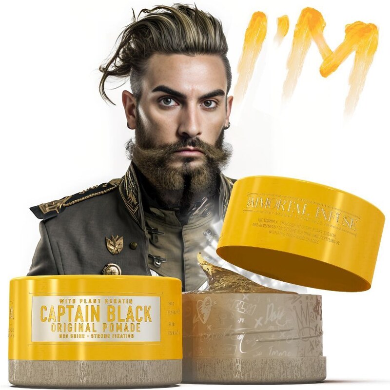 Immortal Infuse Captain Black Original Pomade pomáda na vlasy s keratinem 150 ml