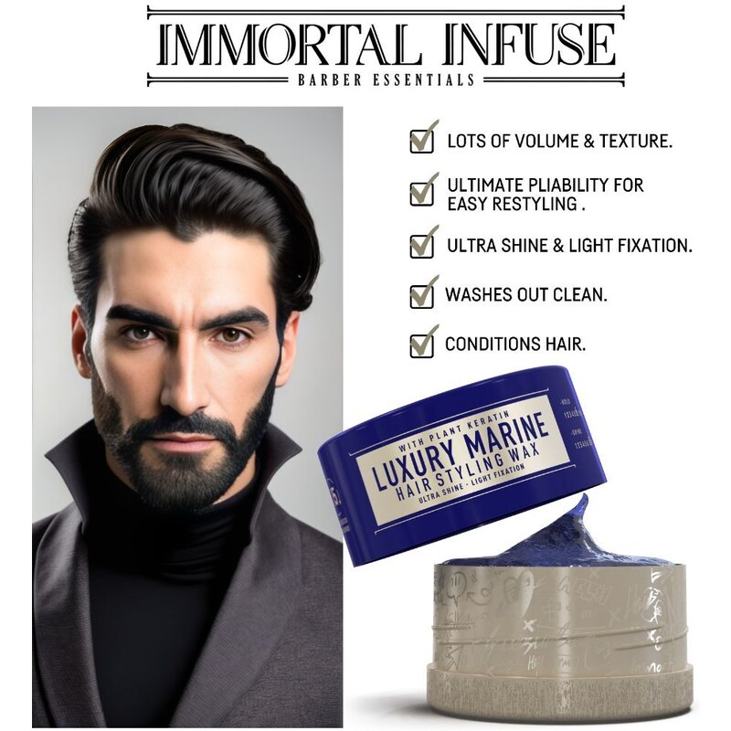 Immortal Infuse Luxury Marine Hair Styling Wax vosk na vlasy s keratinem 150 ml