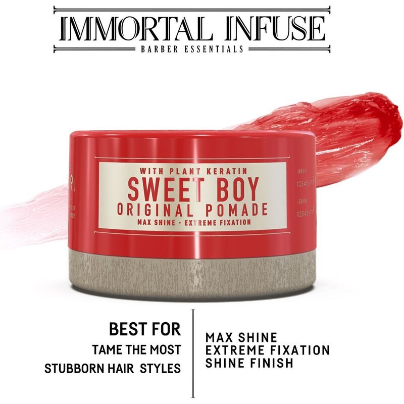 Immortal Infuse Sweet Boy Original Pomade pomáda na vlasy s keratinem 150 ml