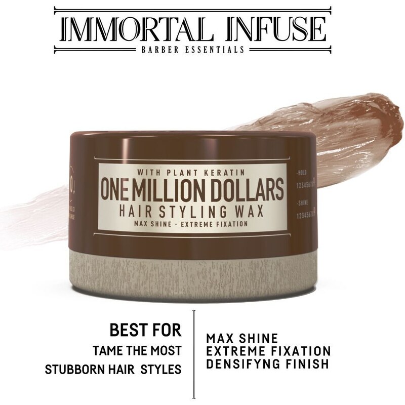 Immortal Infuse One Million Dollars Hair Styling Wax vosk na vlasy s keratinem 150 ml