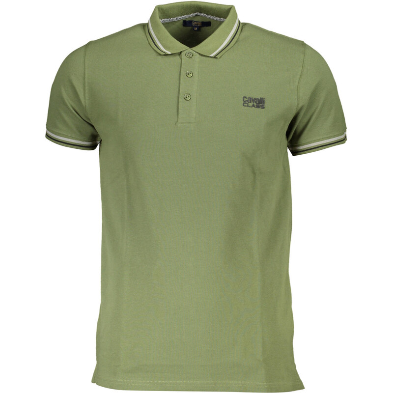 Zelené pánské polo triko Cavalli Class
