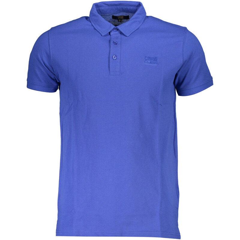 Modré pánské polo triko Cavalli Class
